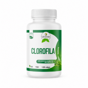 Clorofila 500 mg Uni Ervas en cápsulas.