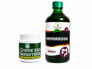 Kit Hemorroidal Uni Ervas con jarabe de 500 ml y crema para hemorroidas para cuidado natural